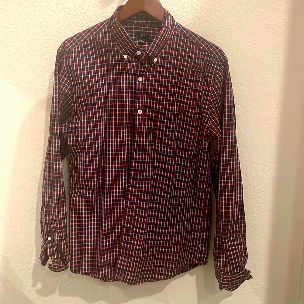 Men’s large J. Crew Plaid Slim Fit Button Up